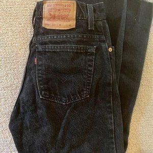 Levi's High Rise straigh leg denim black jeans